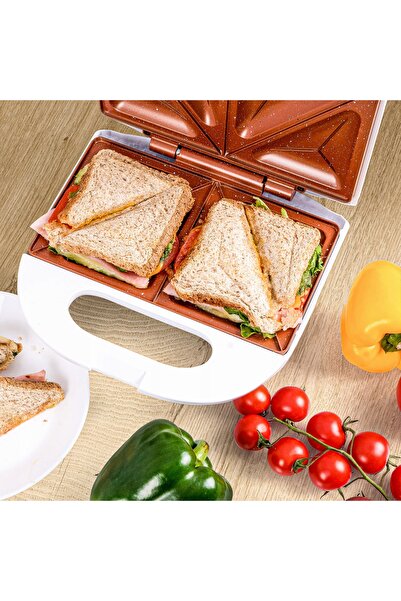 eldom Prăjitor de sandwich-uri și panini, alb, puternic, 750W