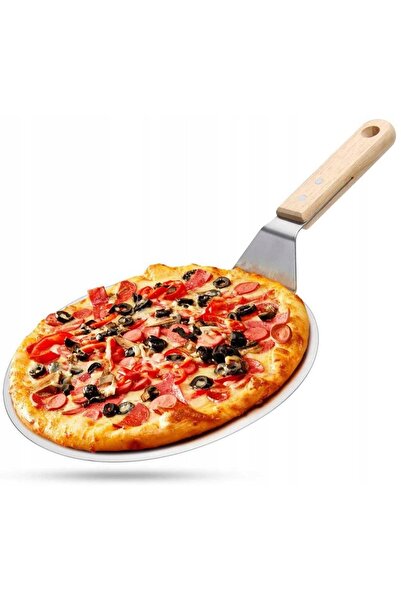 NO BRAND Spatulă Lopățică Perforată pentru Pizza din Oțel XXL VIAGGIO + EBOOK