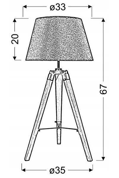 NO BRAND LAMPĂ DE BIROU LUGANO 1X60W E27 BEJ + ABAJUR