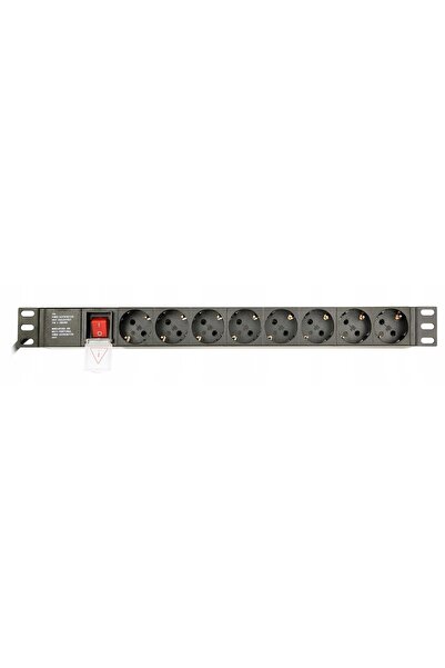 Gembird Prelungitor EG-PDU-014 8x Schuko 16A 3m Rack 1U Aluminiu