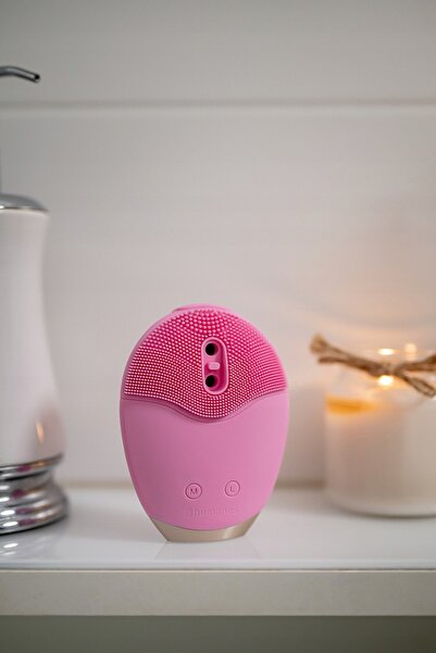 NO BRAND Humanas Aura Perie de curățare facială sonică cu spumă - Roz