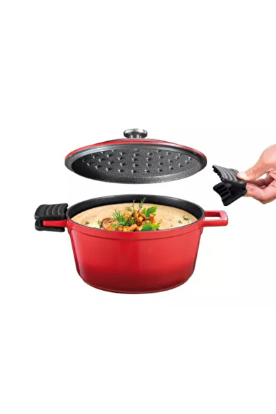 NO BRAND Vas de copt Tescoma + mânere din silicon 2.7L pentru tocană de casă