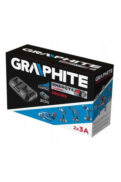 graphite Încărcător dublu pentru baterii Energy+