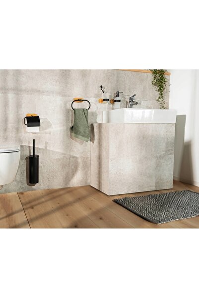 Wenko Perie WC neagră + recipient închis