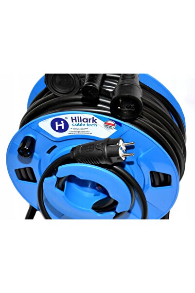 NO BRAND Cablu prelungitor electric 1 priză H05VV-F OWY 3x1.5 50m tambur inve...