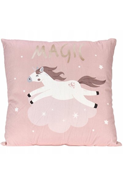 Home Styling Collection Pernă decorativă pentru copii 40 x 40 Unicorn roz