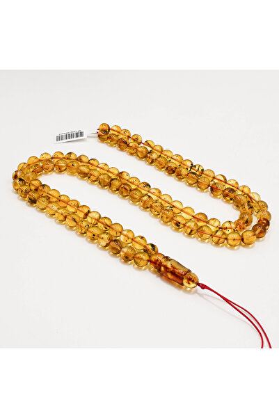 Generic Brand Natural Baltic Amber Hashari Rosary – 99 Beads 9mm Round Prayer...