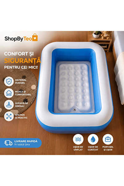 OEM Piscină gonflabilă cu 2 inele, 120x80x30cm, Fabricată din material PVC re...