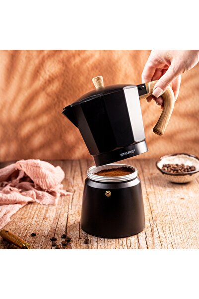 Kinghoff Cafetieră sub presiune din aluminiu 450ml Cafetieră Cafetieră 9F Caf...