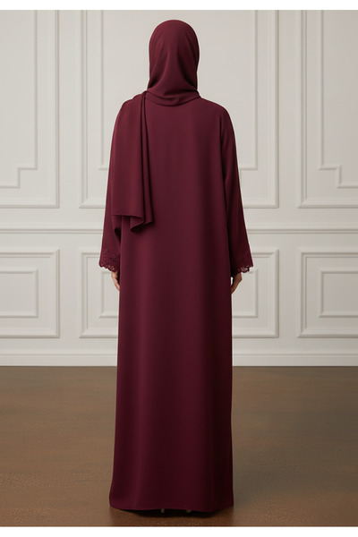 Nukhbaa Inaya Baroque Lace Abaya| Nida Fabric