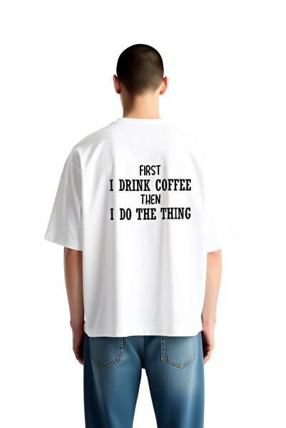 PayBuy Coffee Addiction and Action Printed Men's Oversize T-Shirt