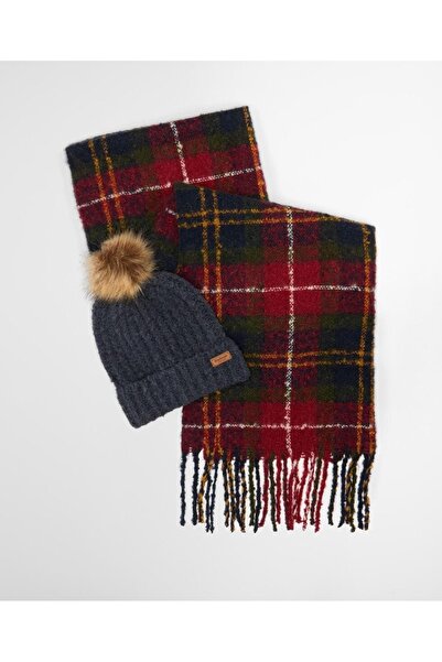 Barbour طقم وشاح وقبعة للجنسين LGS0077TN69