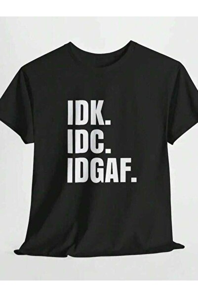 2BIR IDK IDC Tee | Bold White Text Graphic T-Shirt UISP