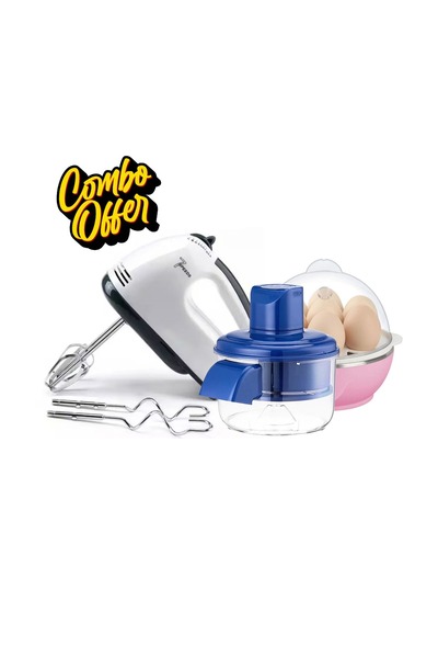 Generic MEGA COMBO| 1PC HAND MIXER| 1PC CHOPPER & 1PC EGG BOILER|Speed Electr...