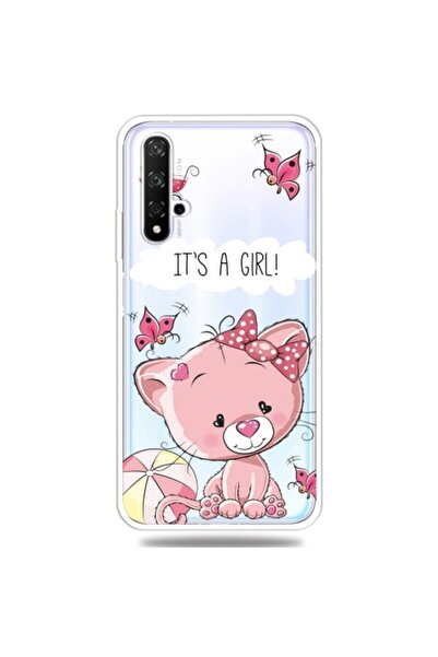 OEM Θήκη TPU Σιλικόνης για Huawei Honor 20 / Nova 5T - Γατάκι και Πεταλούδες
