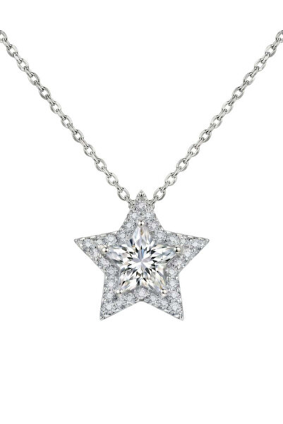 The Jewel Heart Колие Polar Неръждаема Стомана, Пандантив Звезда с Цирконий