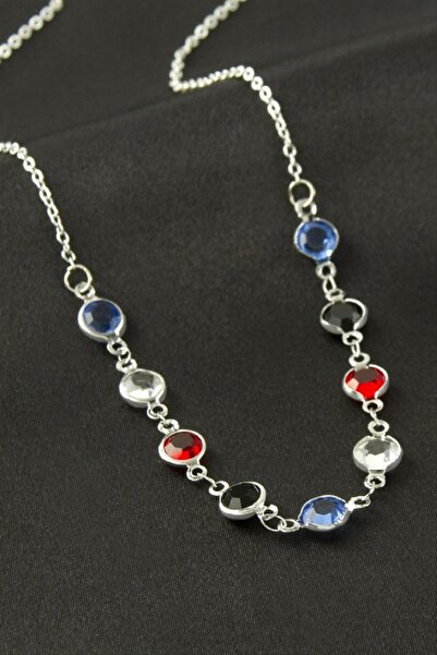ZERO LAND Nhr-Hlss Round Crystal Stone Pendant - (104455) Silver Color