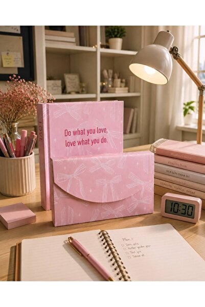 4nio Pink Bow 2-Piece Notebook Set