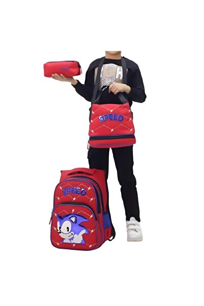 woomino Set of 3 First School Bags with Thermal Lunch Bag Design