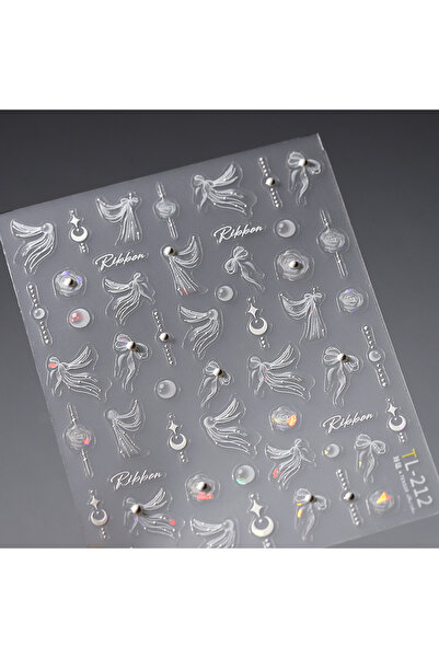 Choice3 1pcs 5D Flower Nail Art Stickers Exqusitive White Flowers Nail Charms...