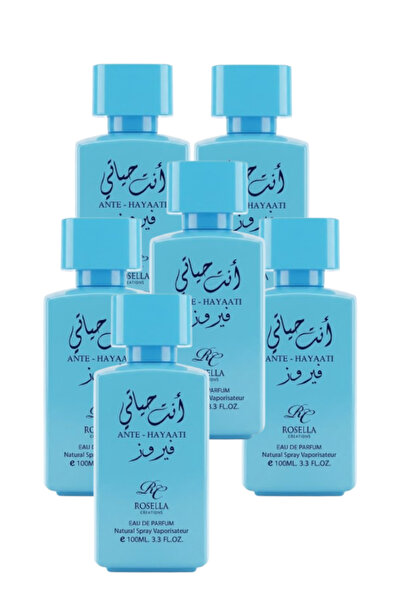 ROSELLA 6 قطع عطر أنت هاياتي الأزرق 100 مل