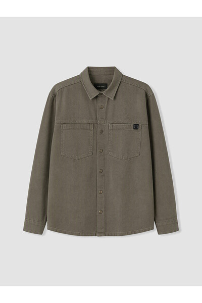 LC Waikiki Khaki Regular Fit Men's Jean Shirt