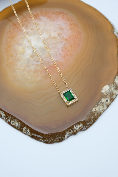 Serenite Collection Vert Gold Color Zircon Necklace