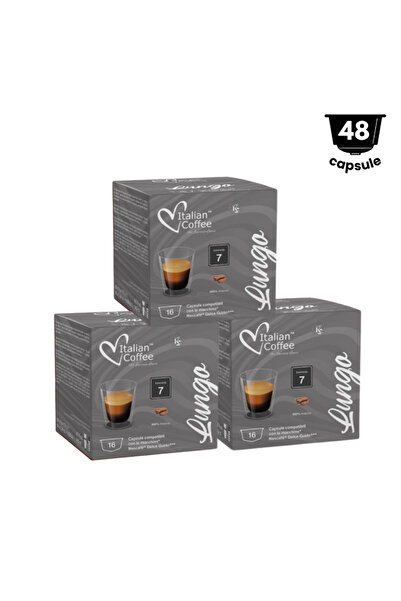Italian Coffee 48 Κάψουλες Lungo – Συμβατές με Dolce Gusto – 3 x 16 Κάψουλες