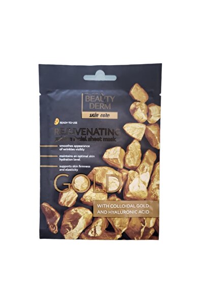 BEAUTY DERM Masca de fata din servetel Gold Rejuvenating