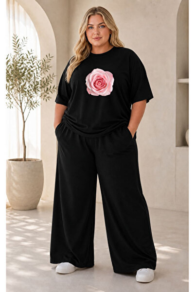 Prekarya design Women's Plus Size Premium Oversize Cotton 2-Piece Tracksuit S...