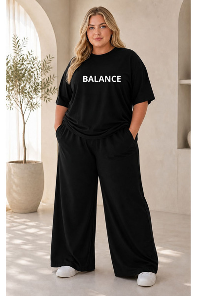 Prekarya design Women's Plus Size Premium Oversize Cotton 2-Piece Tracksuit S...