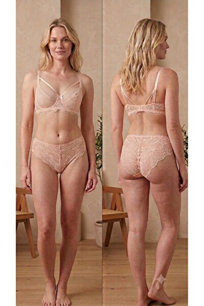 Derya Kurşun Lace Unpadded Bra Set 5081