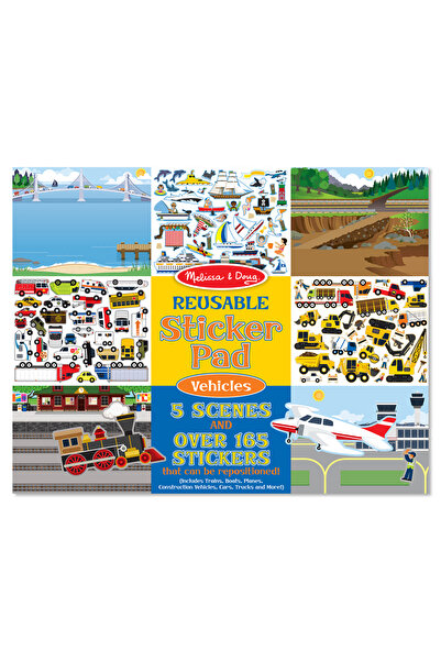 Melissa and Doug Reusable Sticker Pad - Vehicles