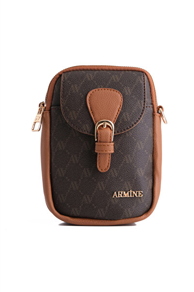 Armine Dotted Handbag Brown
