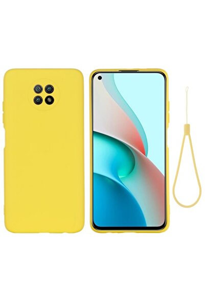 OEM Θήκη σιλικόνης με λουράκι καρπού για Xiaomi Redmi Note 9T - Κίτρινο