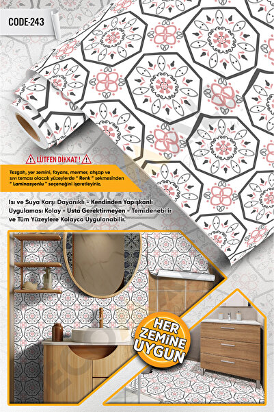 DECOMALL CODE-243 Rezistent la apă Bucătărie Baie Pardoseală Mobilier din mar...