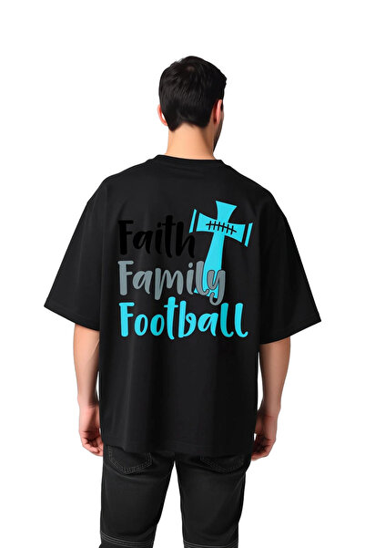 PayBuy Men's Oversize T-Shirt Iman Family Football Graphic Printed 100% Cotto...
