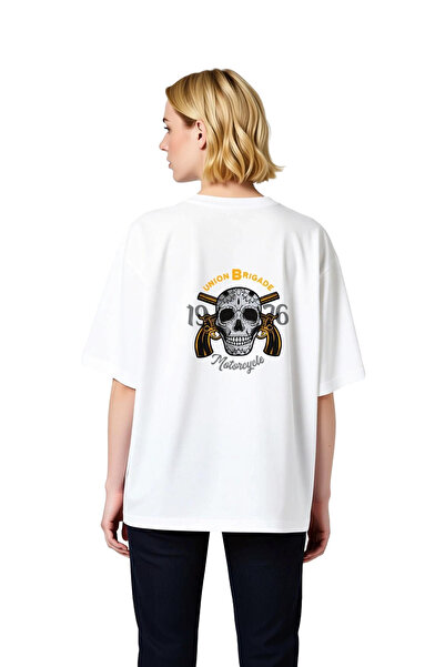 PayBuy Women's Oversize T-Shirt Unity Brigade Motorcycle Printed Relaxed Fit ...