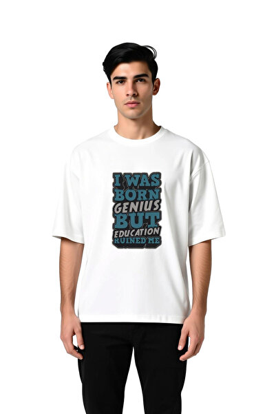 PayBuy Men's Oversize Printed T-Shirt 100% Cotton Humor Themed Training Sarca...