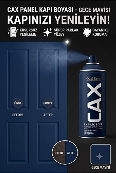 caxcolors CAX Panel Kapı Boyası - Akrilik Boya Ahşap Ve MDF Kapı Yenileme Boyası