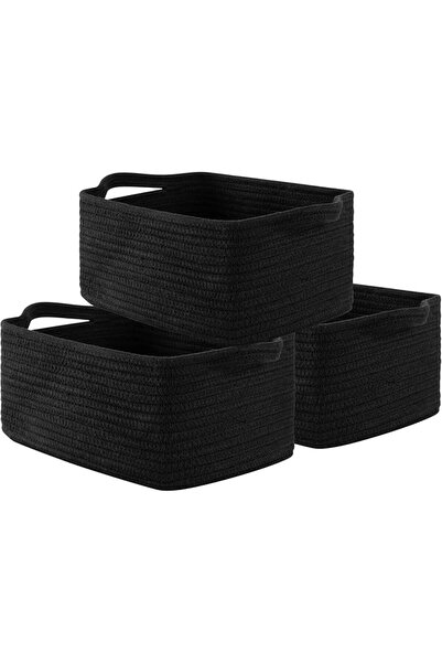 OIAHOMY Cotton Rope Baskets, Woven Baskets for Storage, Nursery Storage Baske...