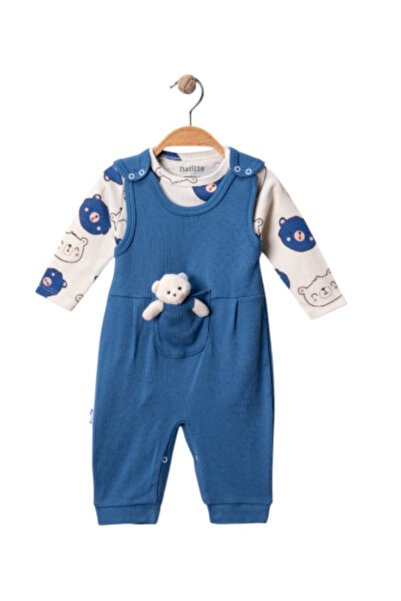 BabyWings Baby Salopet Set with Teddy Bear