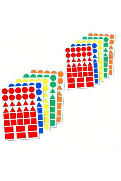 OEM Etichete autocolante cu forme colorate, 4 forme