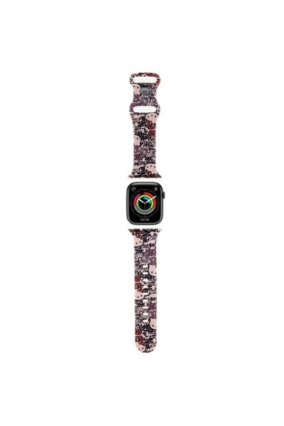 Hello Kitty Pasek HKAWMSDGPTP Apple Watch 38/40/41mm ροζ λουράκι Σιλικόνης με...