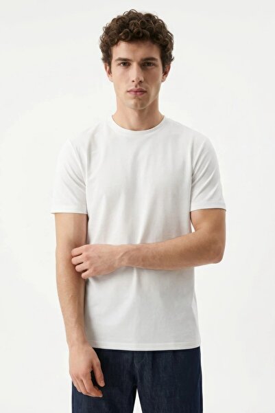 Loft تي شيرت رجالي أبيض Lf 2038850 Off White M Tss