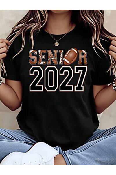 25W Senior Class, Women's Football 2027 Design, Pure Cotton T-Shirt, Spring A...