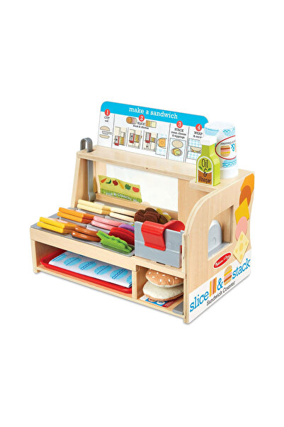 Melissa and Doug Wooden Slice & Stack Sandwich Counter