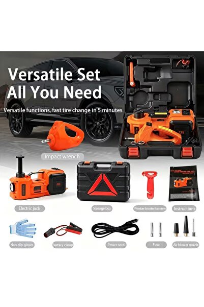 Generic Brand Electric Jack Kit (5-Ton Capacity) with 12-Volt Hydraulic Jack ...