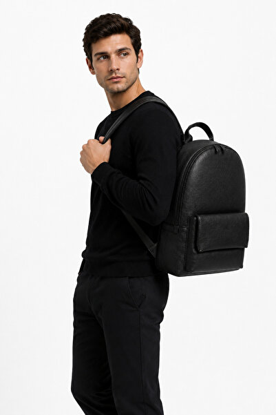 Fidella Black Waterproof Daily Backpack with Pockets