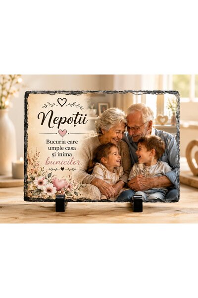 hiperborea Poză, Fotografie Personalizată pe Piatră- „Nepoții” (cu poza ta)